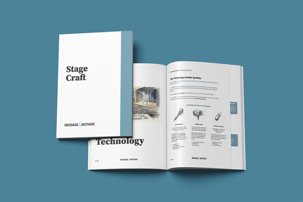 An open workbook entitled "Stage Craft"